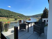 Terrasse mit Aussicht auf das Elbtal